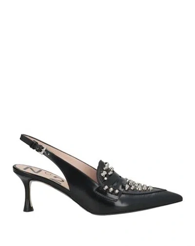 N°21 Woman Pumps Black Size 6 Soft Leather