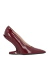 N°21 Woman Pumps Burgundy Size 8 Leather In Red