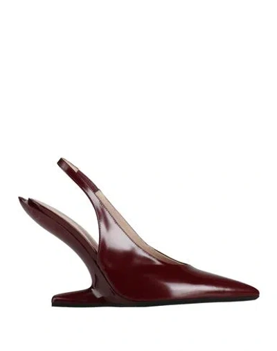 N°21 Woman Pumps Burgundy Size 8 Leather In Red