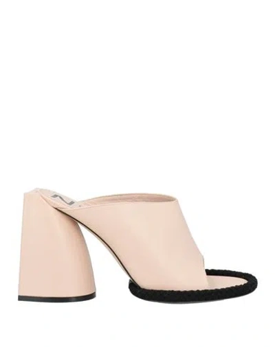 N°21 Woman Sandals Blush Size 7 Soft Leather In Pink