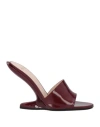 N°21 Woman Sandals Burgundy Size 8 Leather In Red