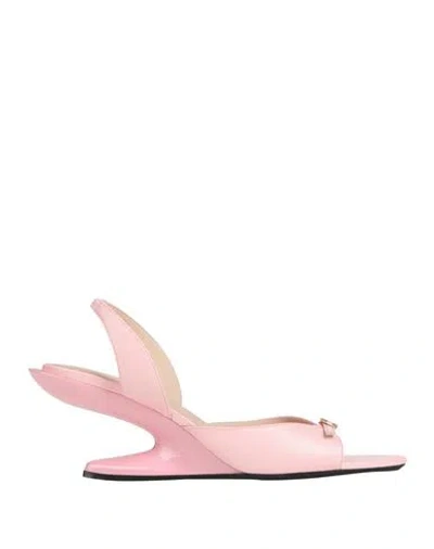 N°21 Woman Sandals Pink Size 8 Leather In Rosa Pastello