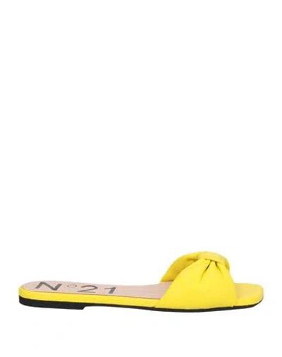 N°21 Woman Sandals Yellow Size 7 Leather