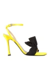 N°21 Woman Sandals Yellow Size 8 Textile Fibers In Yellow