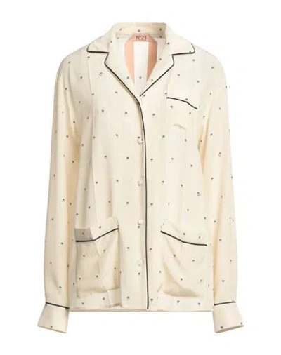 N°21 WOMAN SHIRT BEIGE SIZE 8 SILK