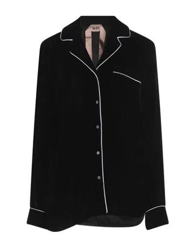 N°21 Woman Shirt Black Size 6 Viscose, Silk