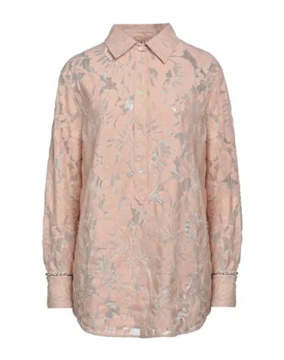 N°21 Woman Shirt Blush Size M Cotton, Polyamide, Elastane In Pink