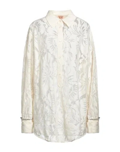 N°21 Woman Shirt Ivory Size S Cotton, Polyamide, Elastane In White