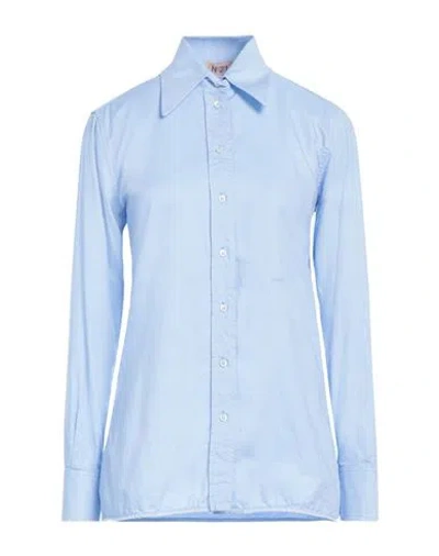 N°21 Woman Shirt Light Blue Size 2 Cotton