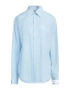 N°21 Woman Shirt Sky Blue Size L Cotton