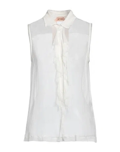 N°21 Woman Shirt White Size 10 Silk