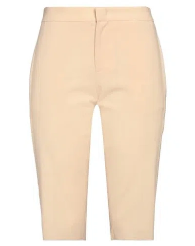 N°21 Woman Shorts & Bermuda Shorts Beige Size 4 Polyester, Wool, Elastane