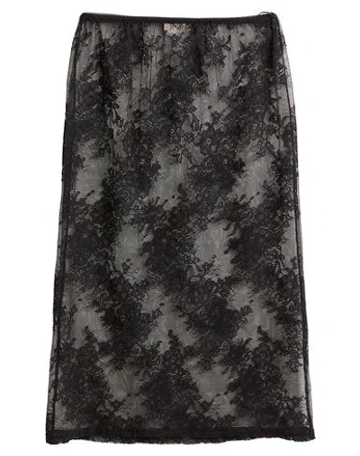N°21 Woman Slip Dress Black Size 6 Polyamide, Cotton, Elastane
