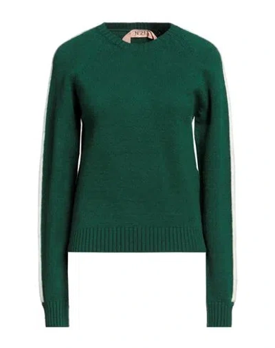 N°21 Woman Sweater Dark Green Size 6 Polyamide, Acrylic, Wool