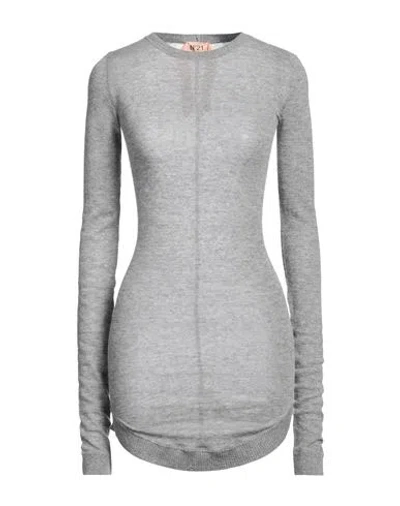N°21 Woman Sweater Grey Size 4 Polyamide, Alpaca Wool, Wool