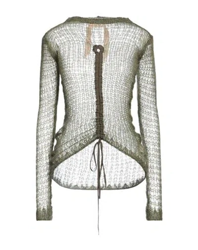 N°21 Woman Sweater Military Green Size 6 Mohair Wool, Polyamide, Wool In Green