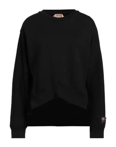 N°21 Woman Sweatshirt Black Size 10 Cotton