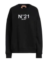 N°21 Woman Sweatshirt Black Size 10 Cotton