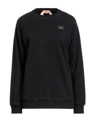 N°21 Woman Sweatshirt Black Size M Cotton