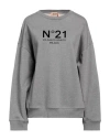 N°21 Woman Sweatshirt Grey Size 10 Cotton