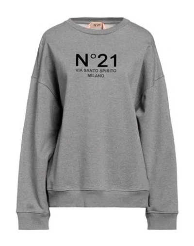 N°21 Woman Sweatshirt Grey Size 10 Cotton