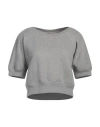 N°21 Woman Sweatshirt Light Grey Size 10 Cotton In Grey