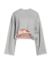 N°21 Woman Sweatshirt Light Grey Size Xl Cotton, Acetate, Silk In Grey