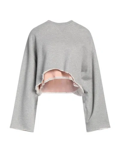 N°21 Woman Sweatshirt Light Grey Size Xl Cotton, Acetate, Silk