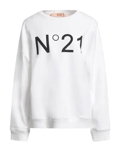 N°21 Woman Sweatshirt White Size 10 Cotton