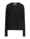 N°21 Woman T-shirt Black Size 10 Cotton, Viscose, Polyester