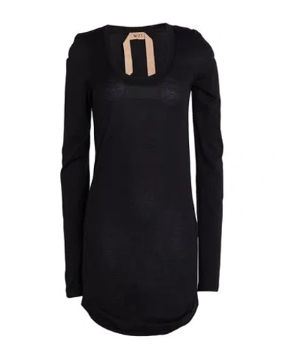 N°21 Woman T-shirt Black Size 8 Cotton