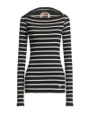 N°21 Woman T-shirt Black Size 4 Cotton, Elastane In Black