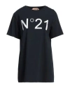 N°21 Woman T-shirt Black Size L Cotton In Black