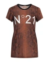 N°21 Woman T-shirt Brown Size 4 Modal In Brown
