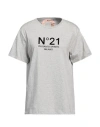 N°21 Woman T-shirt Grey Size 6 Cotton