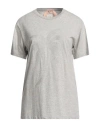 N°21 Woman T-shirt Light Grey Size 2 Cotton