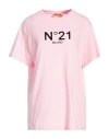 N°21 Woman T-shirt Pink Size 10 Cotton