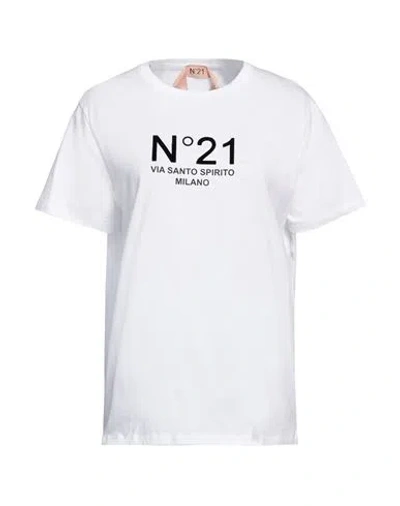 N°21 Woman T-shirt White Size 2 Cotton
