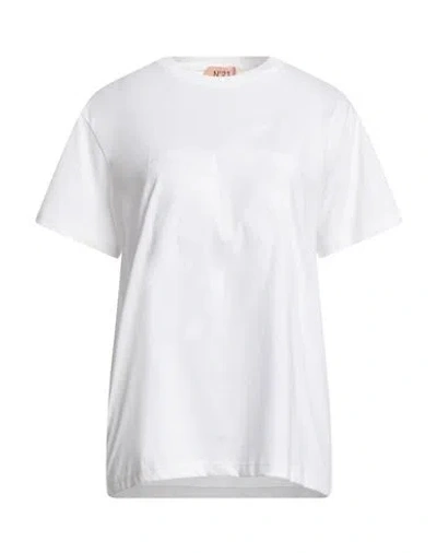 N°21 Woman T-shirt White Size 8 Cotton