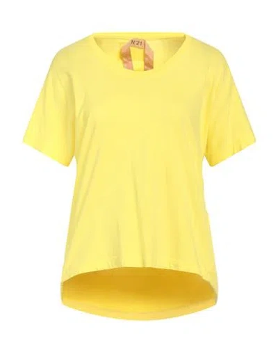 N°21 Woman T-shirt Yellow Size 2 Cotton