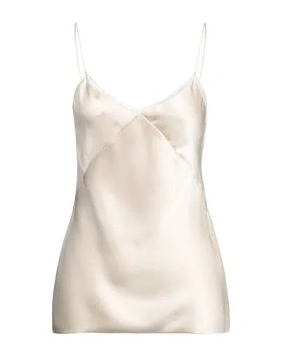 N°21 Woman Top Beige Size 4 Viscose, Acetate, Silk In White