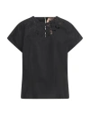 N°21 Woman Top Black Size 10 Cotton, Polyester In Black