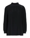 N°21 Woman Top Sage Green Size 6 Acetate, Silk In Black
