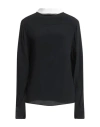 N°21 Woman Top Black Size 4 Acetate, Silk In Black