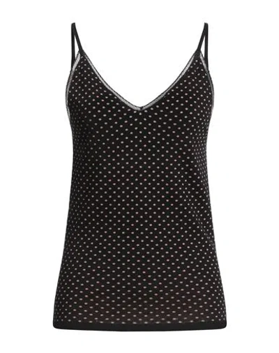N°21 Woman Top Black Size 6 Cotton, Polyamide