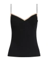 N°21 Woman Top Black Size 8 Viscose, Polyamide, Elastane In Black