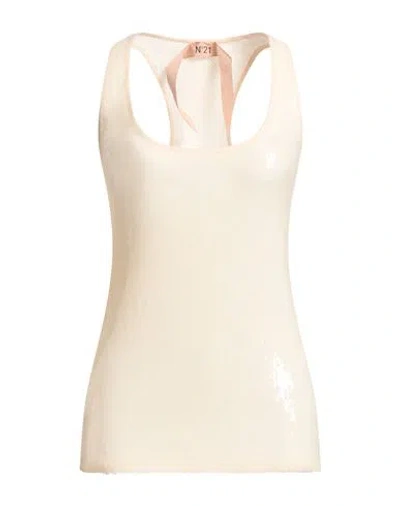 N°21 Woman Top Ivory Size L Polyester, Elastane In White