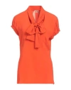 N°21 Woman Top Orange Size 10 Acetate, Silk In Orange
