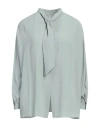 N°21 Woman Top Sage Green Size 6 Acetate, Silk In Sage Green