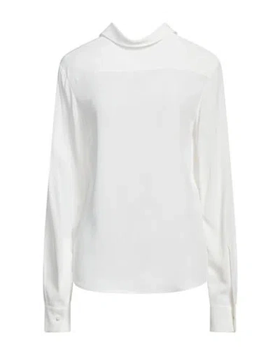 N°21 Woman Top White Size 6 Acetate, Silk